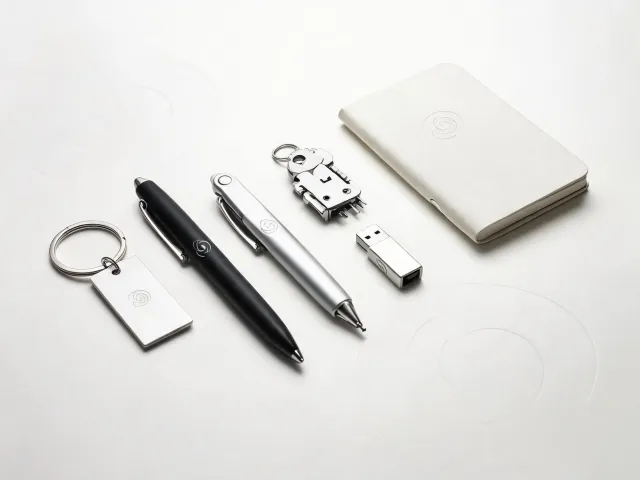 Logo keychains and small gifts